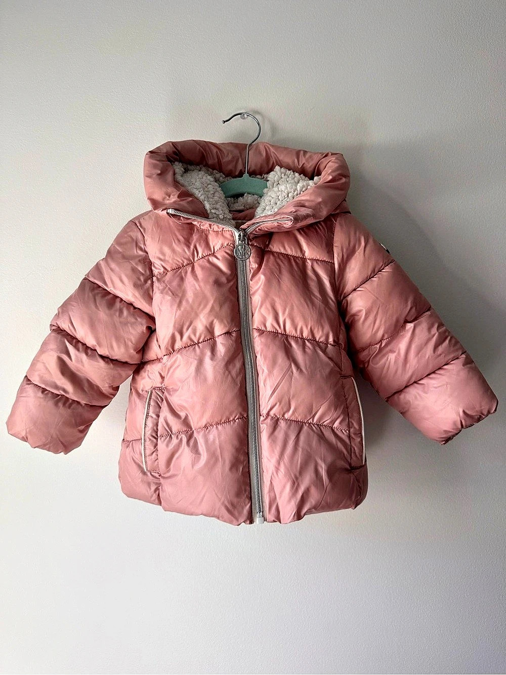 Michael Kors Kids Pink Hooded Puffer Jacket Like New
